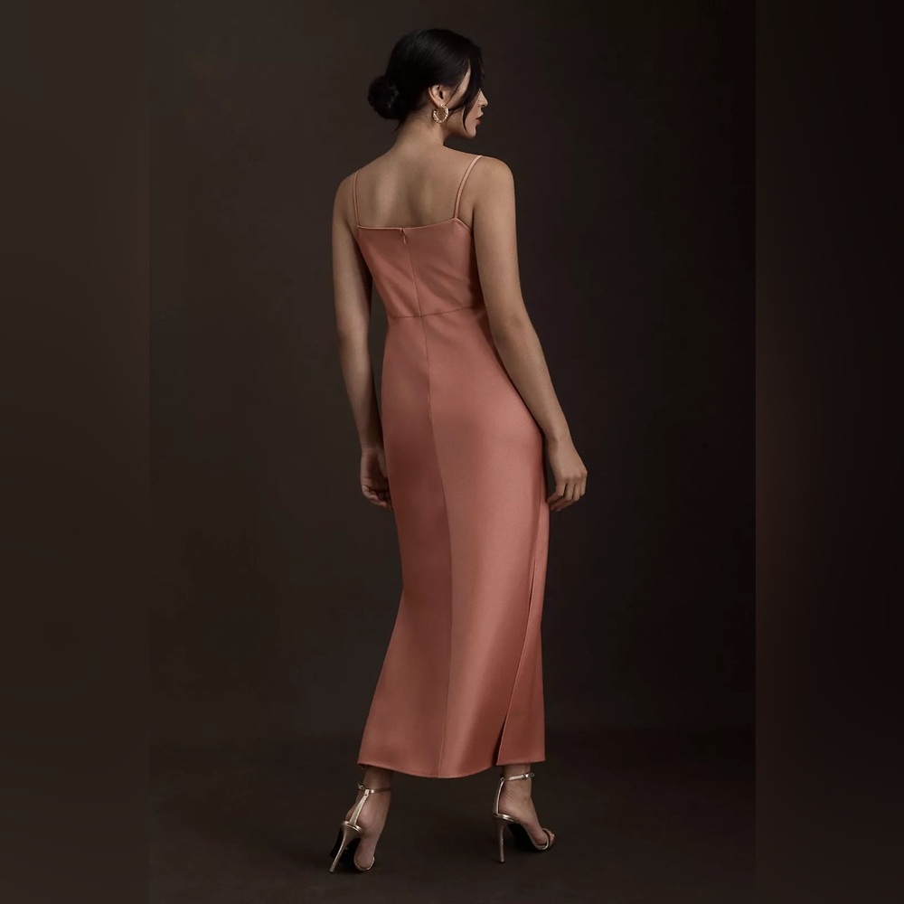Anthropologie BHLDN Cali Satin Cowl-Neck Midi Slip Dress NWT - Picture 3 of 16